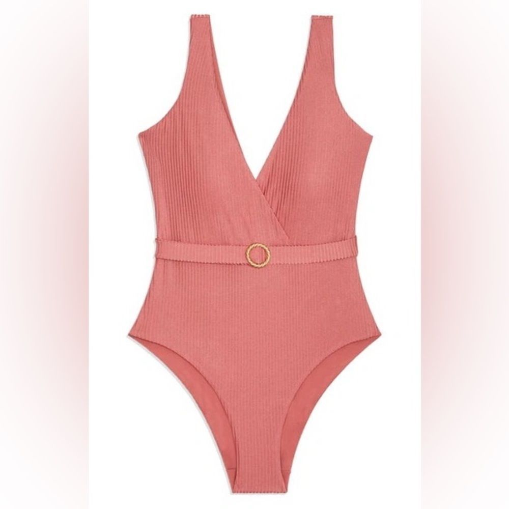 Onia Michelle Belted One Piece Swimsuit Size Small